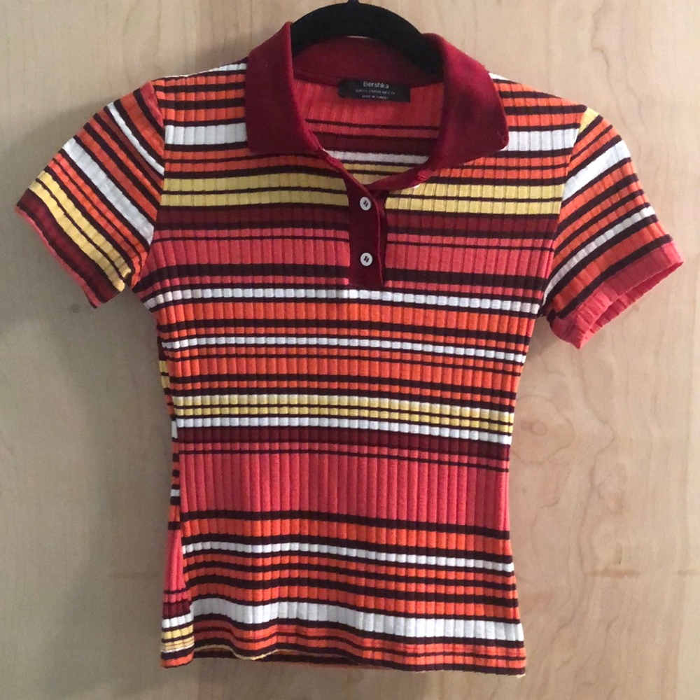 Striped Bershka Polo